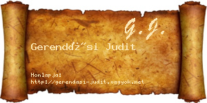 Gerendási Judit névjegykártya